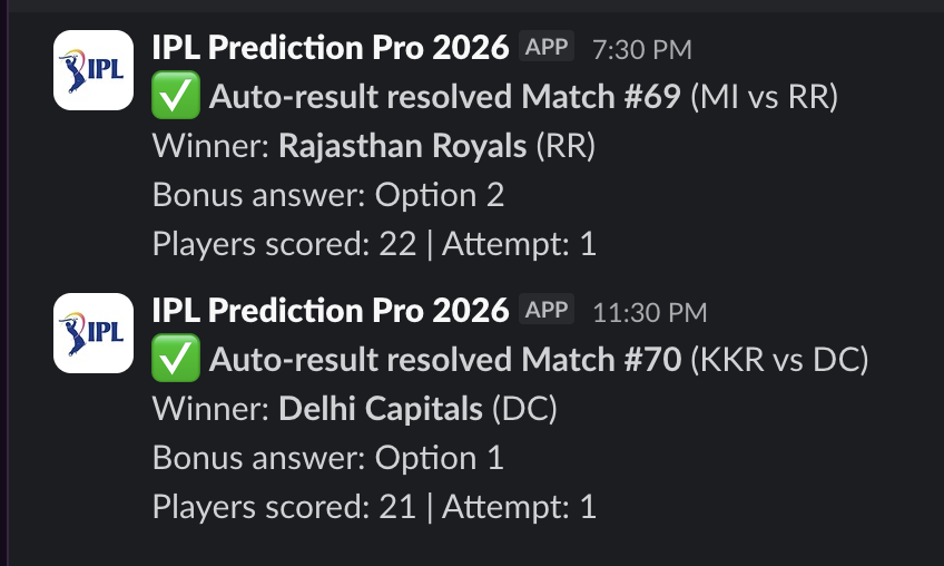 Auto Resolve Match Updates