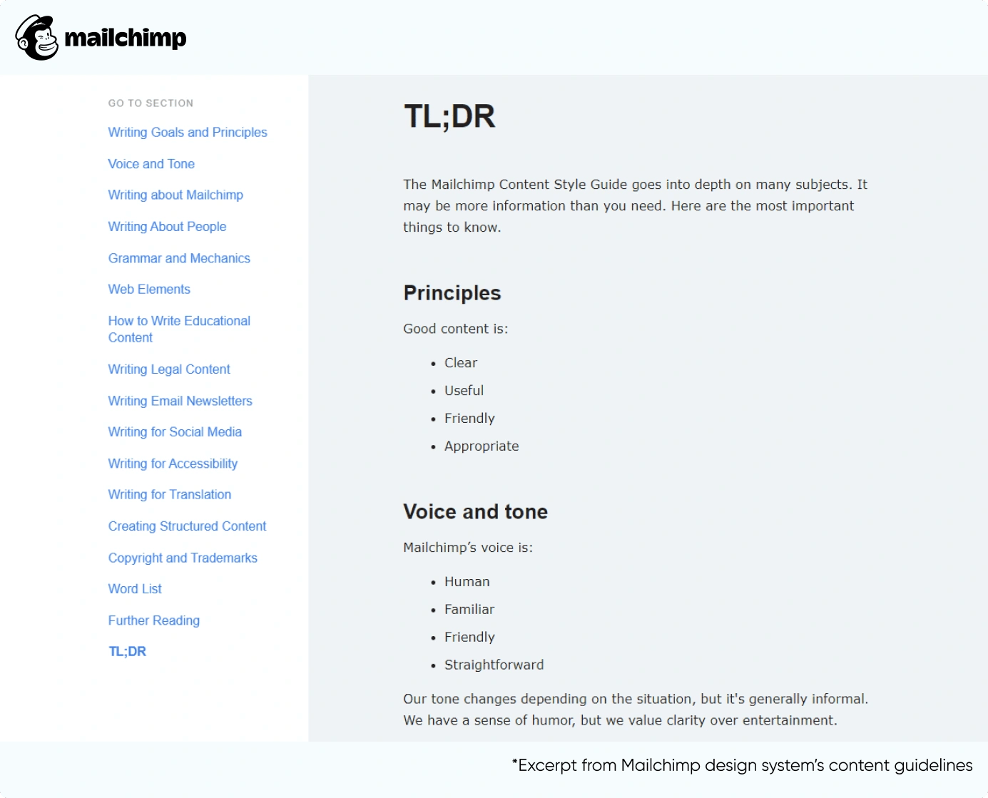 Mailchimp Content Guidelines