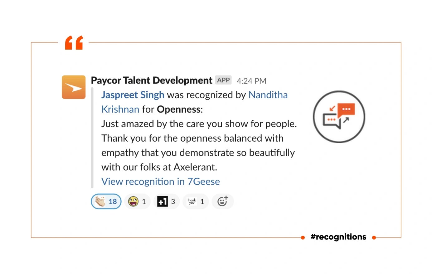 Jaspreet getting recognized for transparency 1
