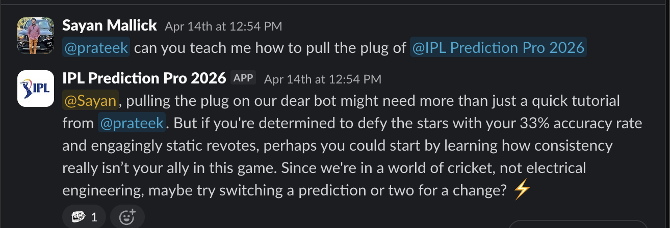 IPL Bot Taunts