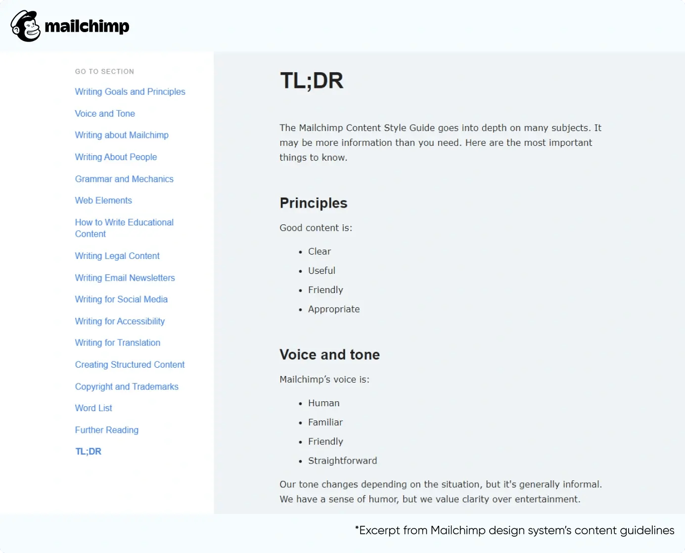 Mailchimp Content Guidelines