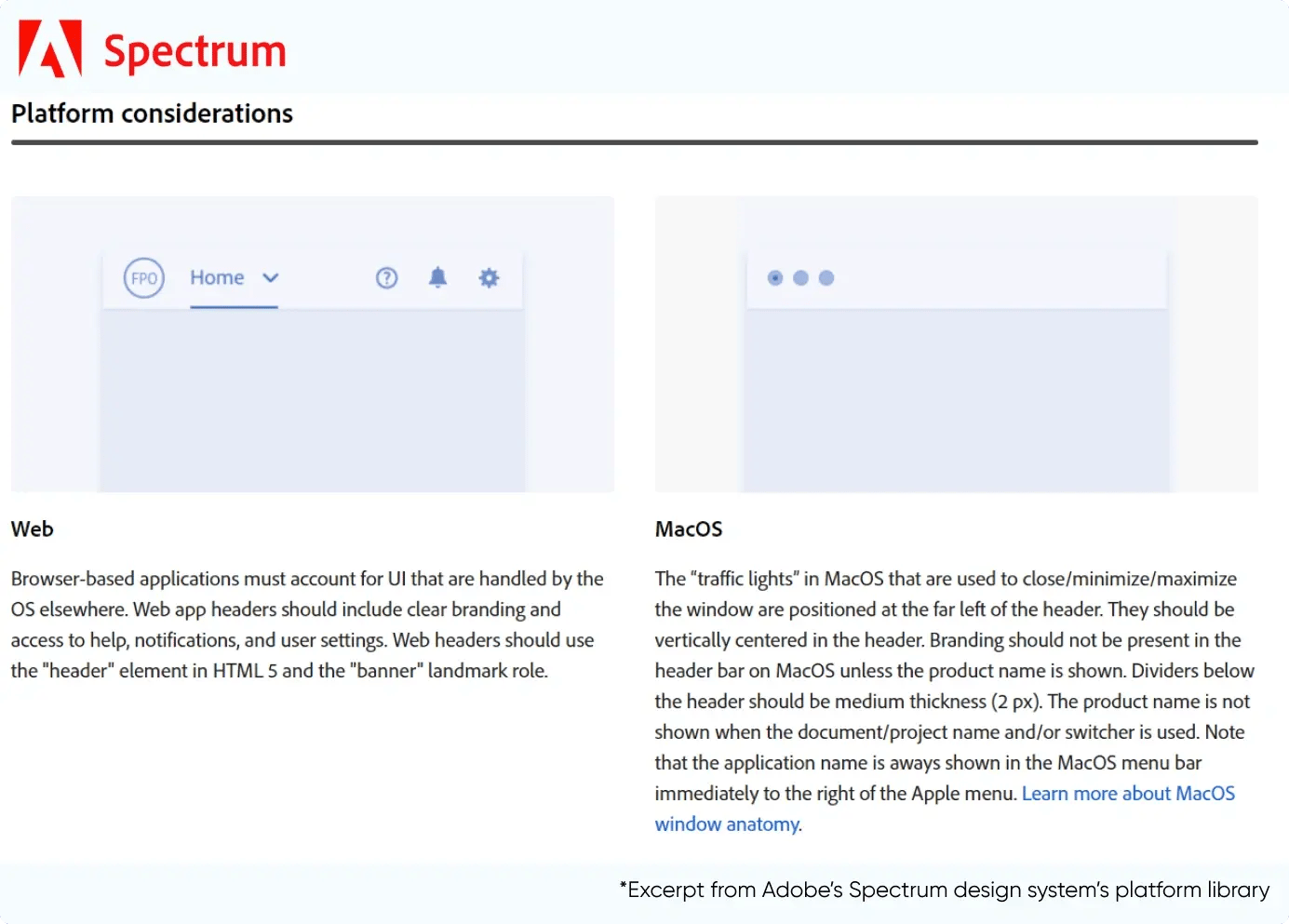 Adobe Spectrum Pattern Libraries