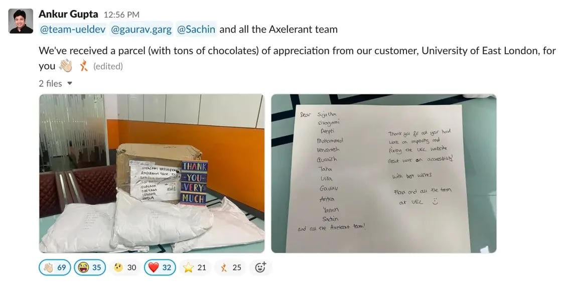 UEL gift basket for Axl