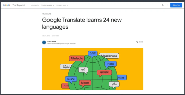 Google Translate Design 