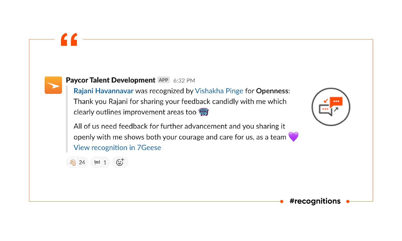 Team member recognition