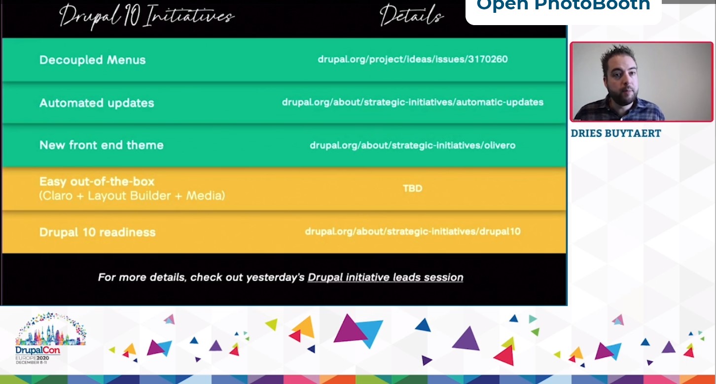 Axelerant at DrupalCon Europe 2020, a wrap-up Driesnote at DrupalCon EU 2020