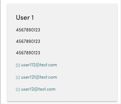 user 1 details in layout builder block