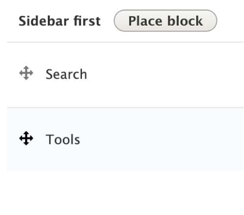 sidebar first in search module